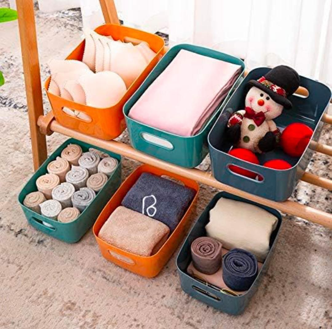 3 Pieces Multipurpose Plastic Storage Basket 07ufrb-rm