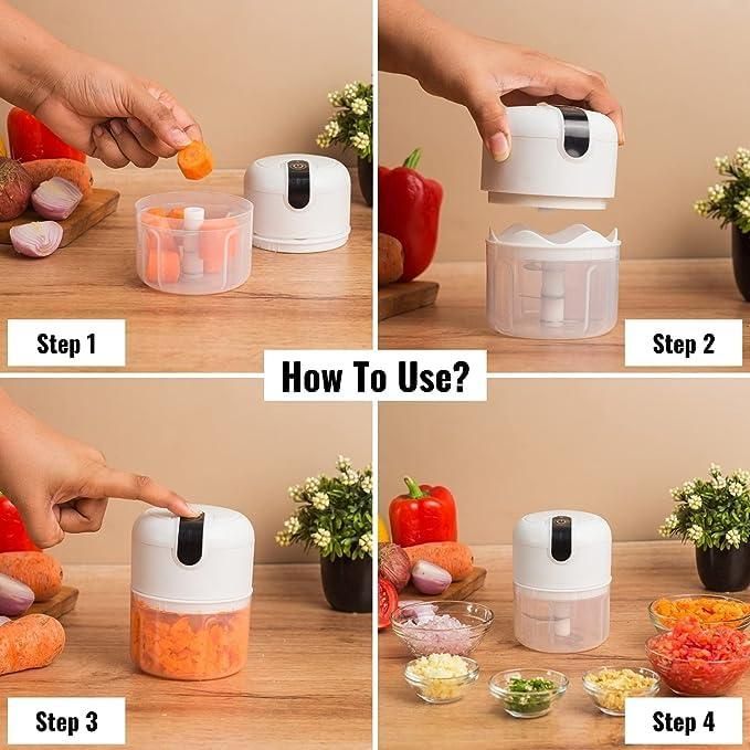 Mini Electric Meat/Garlic Chopper Portable Food Processor - lorexa