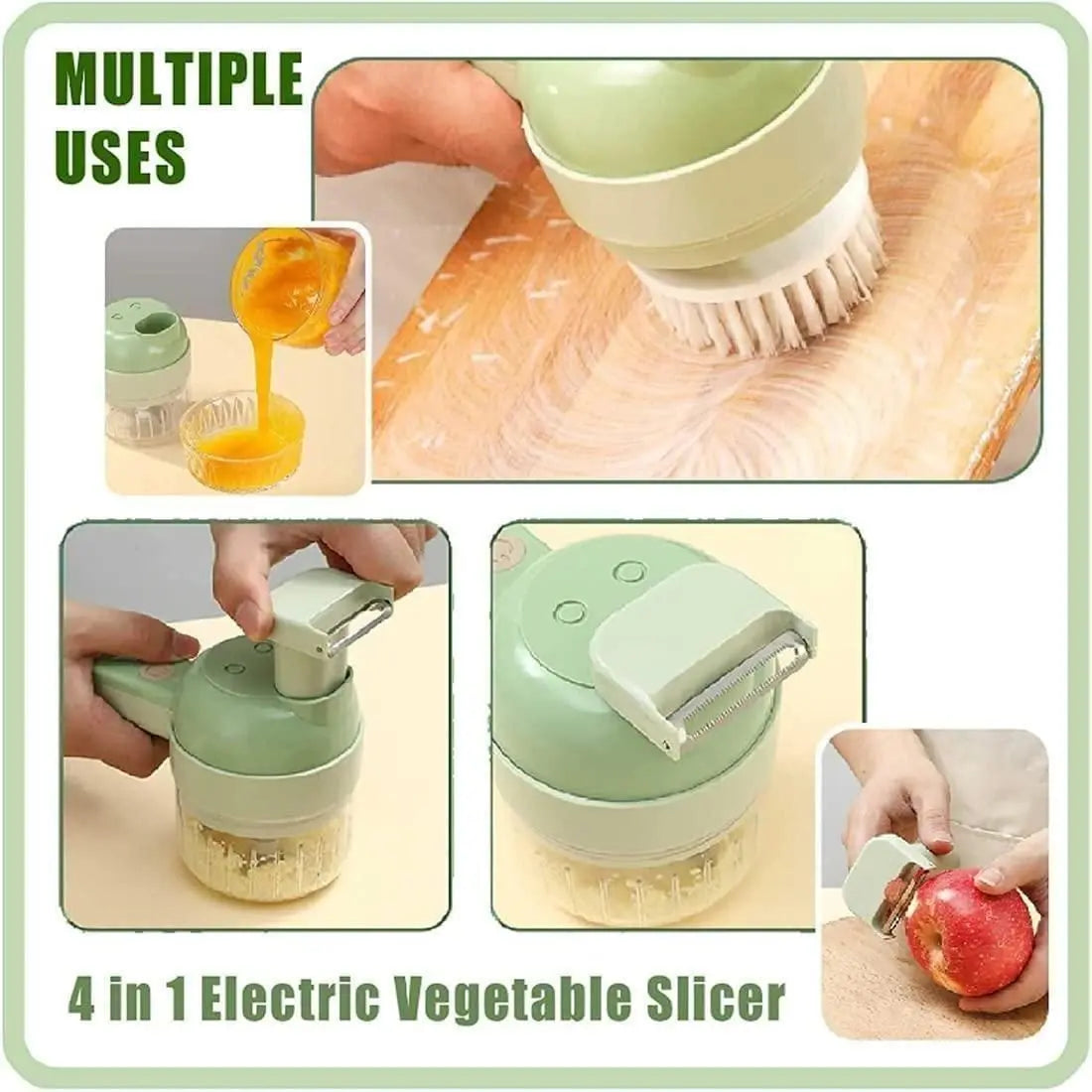 4 in 1 Portable Electric Vegetable Cutter Set - lorexa