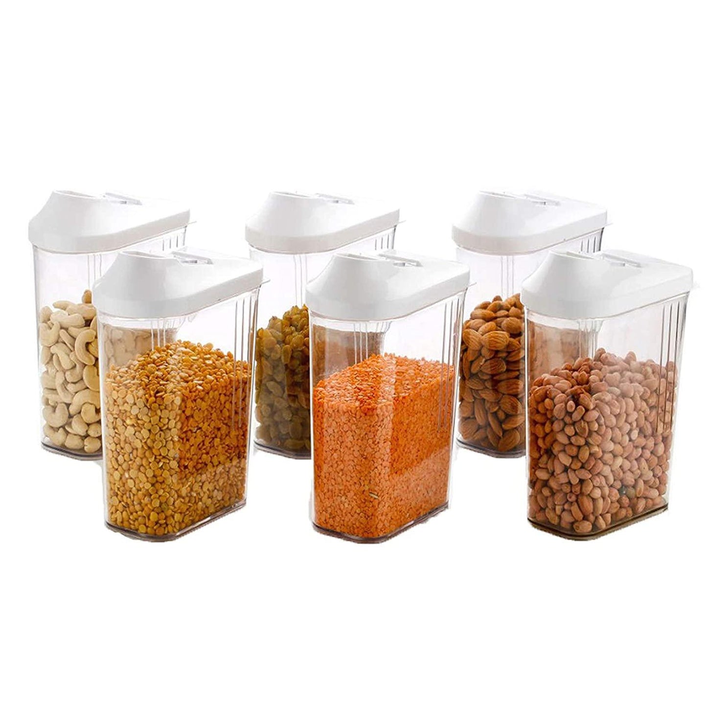 Plastic Dispenser Jar/Container (15x9x22cm) Pack of 6 07ufrb-rm