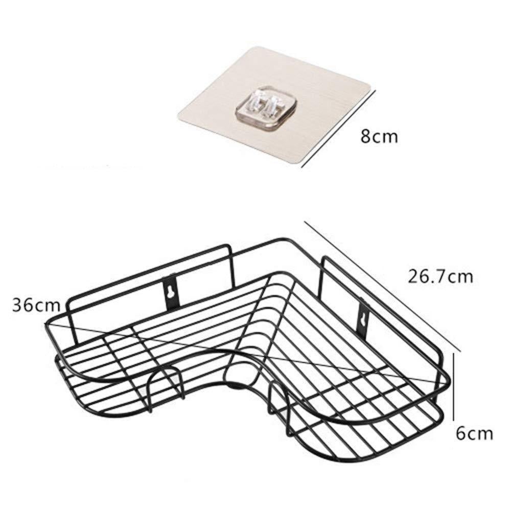 Kitchen Organiser Corner Shelf - Wall Mount Stainless Steel Storage Rack ( Pack of 1 ) 07ufrb-rm