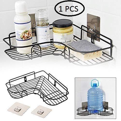 Kitchen Organiser Corner Shelf - Wall Mount Stainless Steel Storage Rack ( Pack of 1 ) 07ufrb-rm