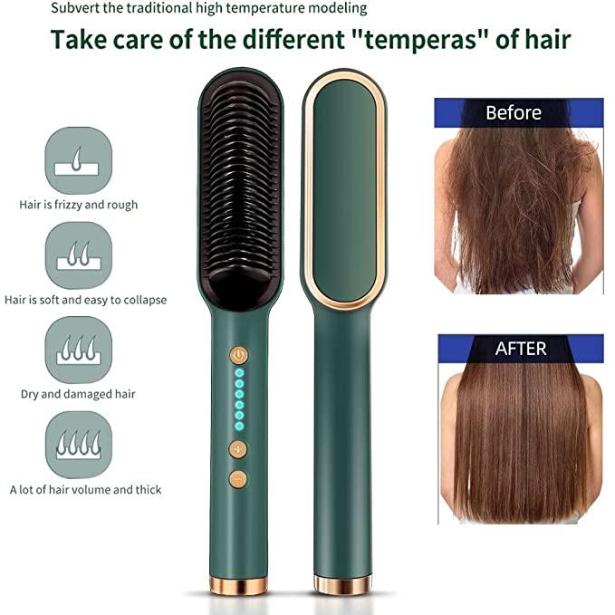 Professional Electric Hair Straightener Comb Brush 07ufrb-rm