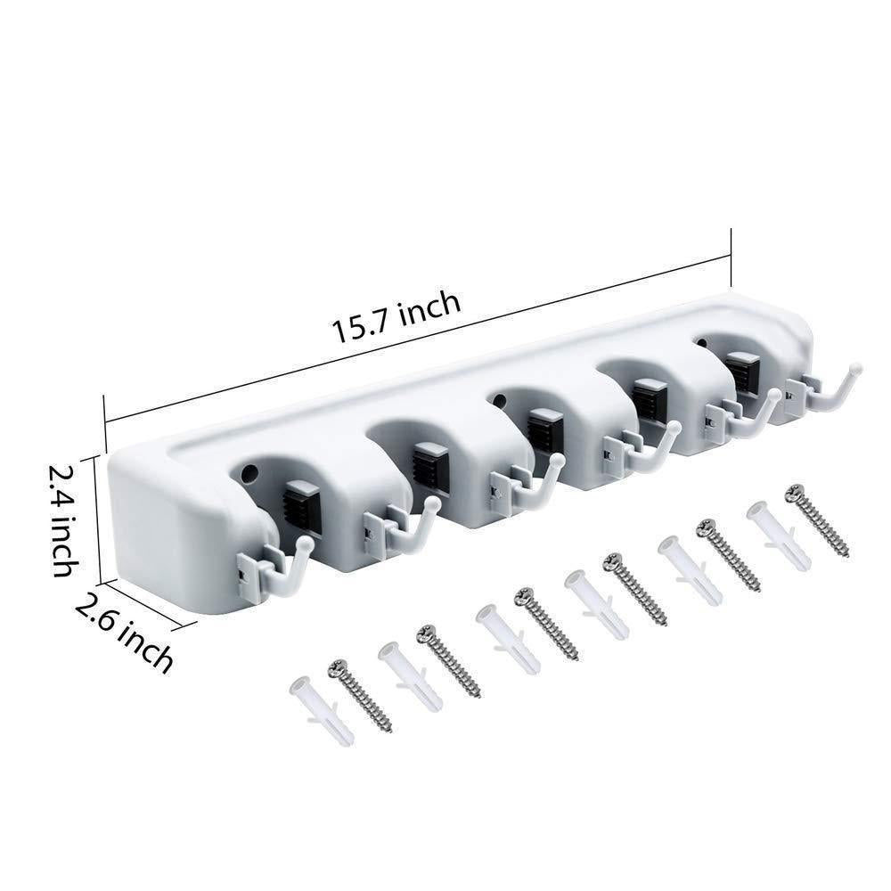 Mop Holder - 5 Layer Wall Mounted Mop & Broom Holder 07ufrb-rm