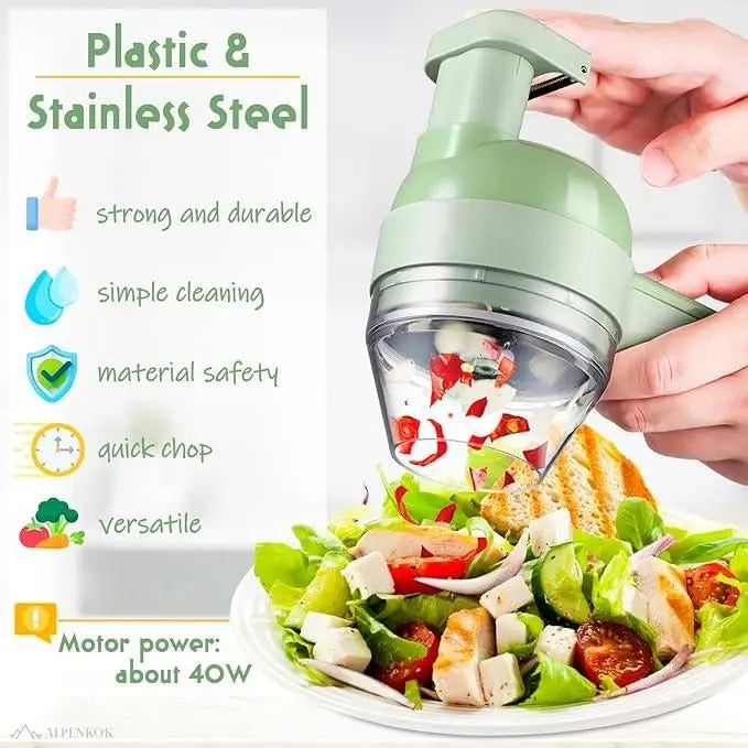 4 in 1 Portable Electric Vegetable Cutter Set - lorexa
