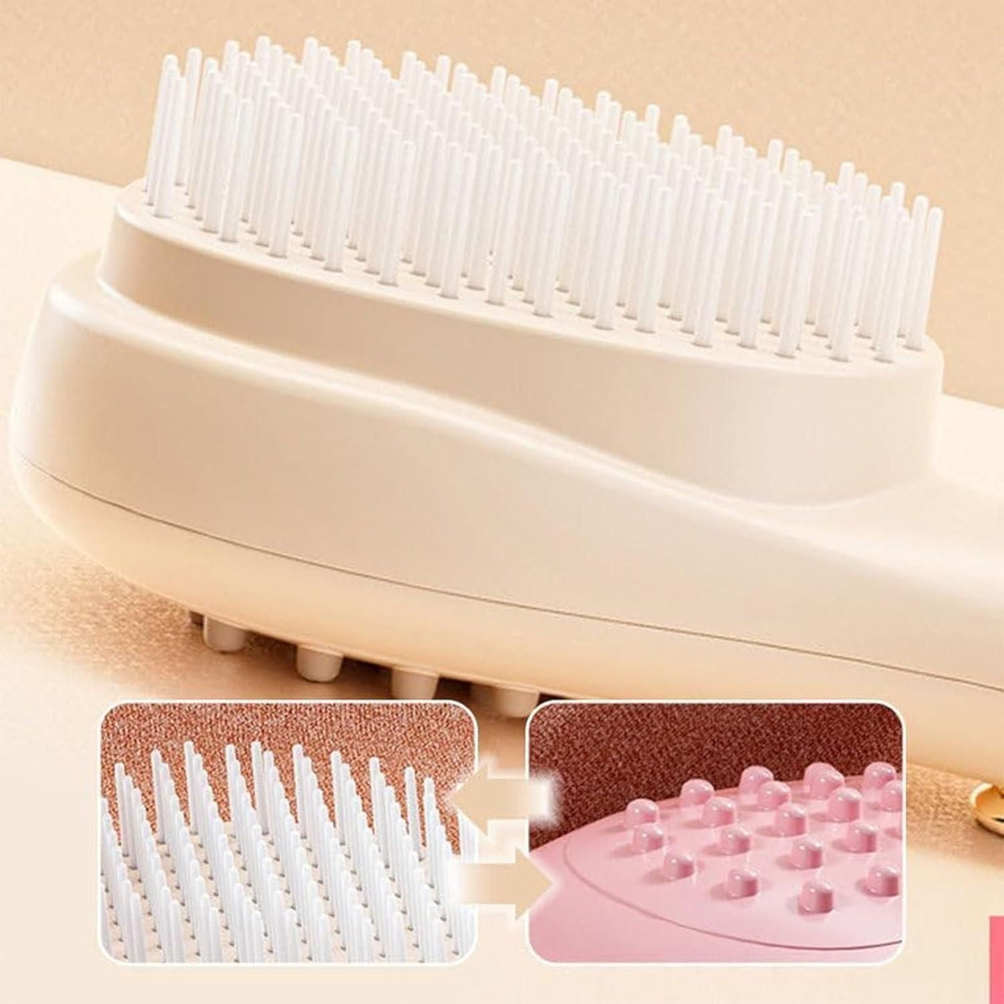 Scalp Massage Comb with Retractable Bristle 07ufrb-rm