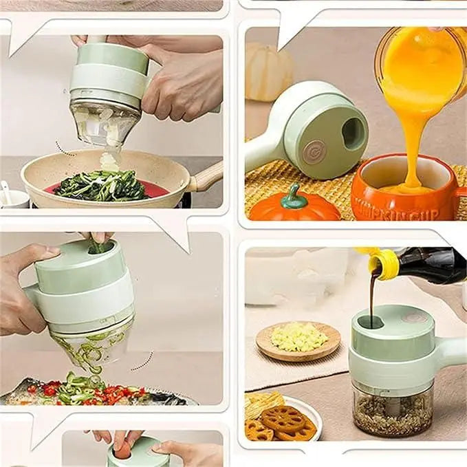 4 in 1 Portable Electric Vegetable Cutter Set - lorexa