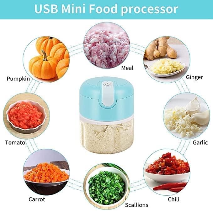 Mini Electric Meat/Garlic Chopper Portable Food Processor - lorexa