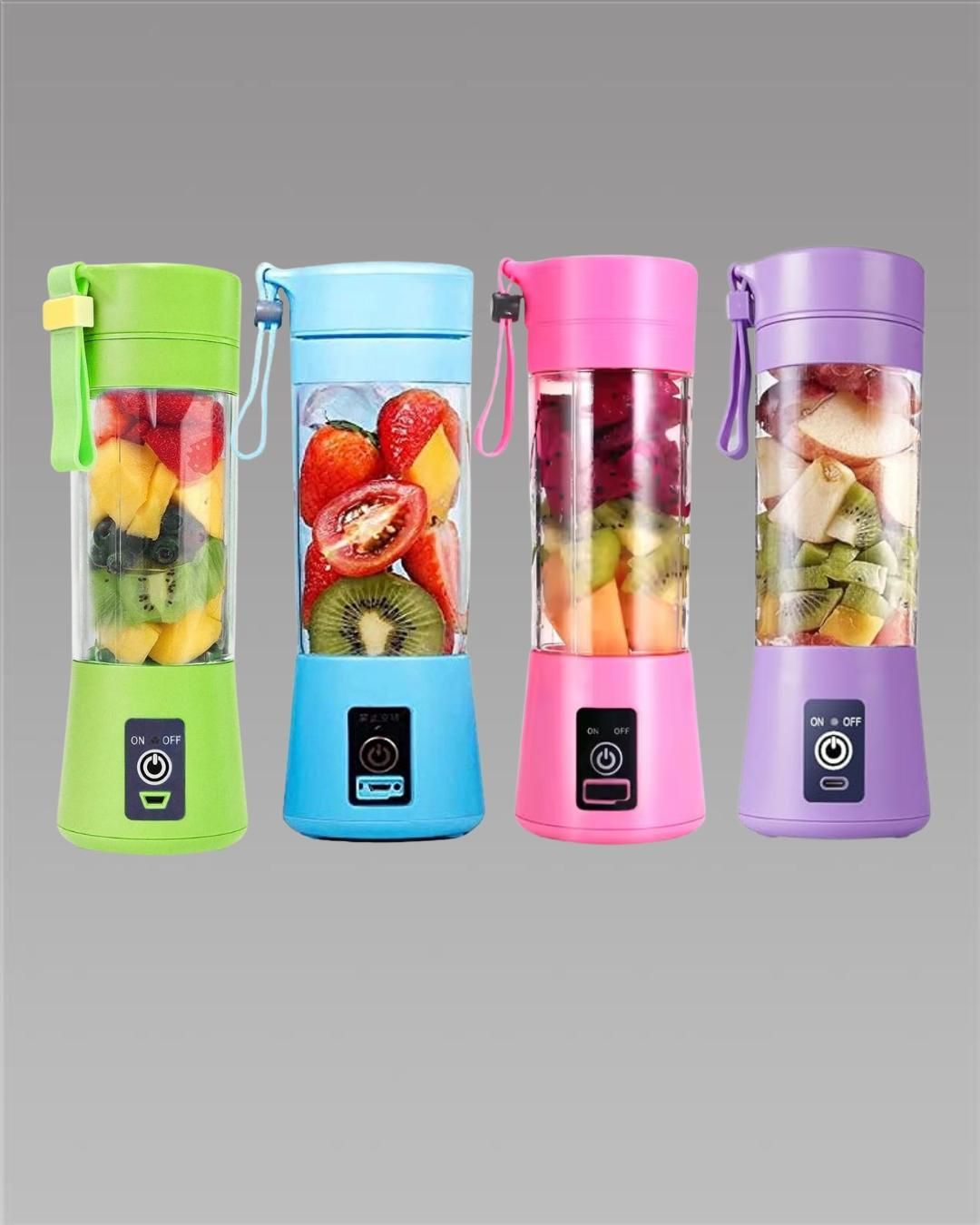 Portable Electric 6 Blade USB Juice Maker (380 ml) - lorexa