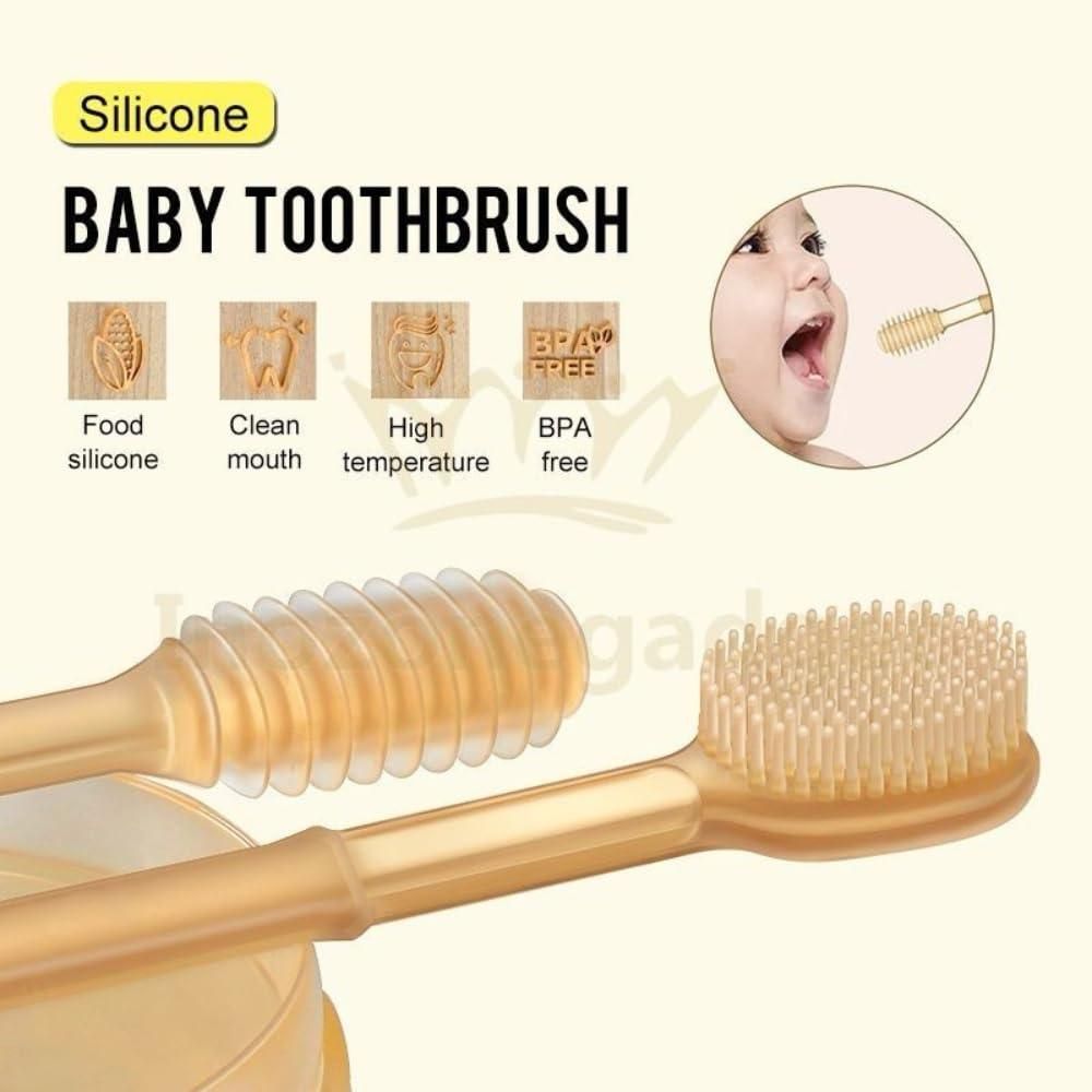 Soft Silicone Bristle Oral Care Toothbrush For Baby - lorexa