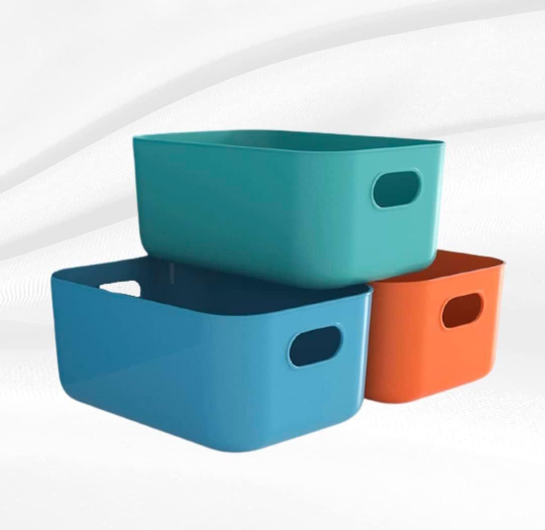 3 Pieces Multipurpose Plastic Storage Basket 07ufrb-rm