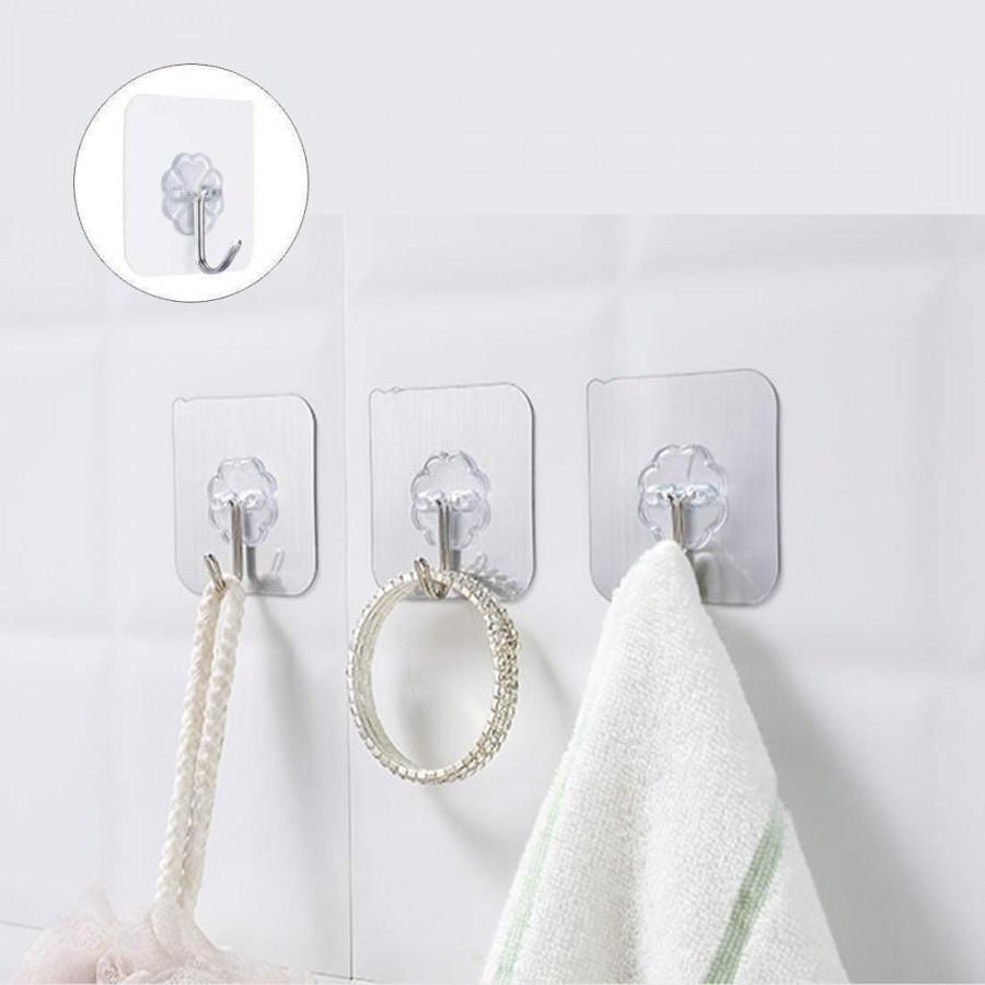 Hooks-Transparent Self Adhesive Hooks Hanger(Pack of 6) 07ufrb-rm