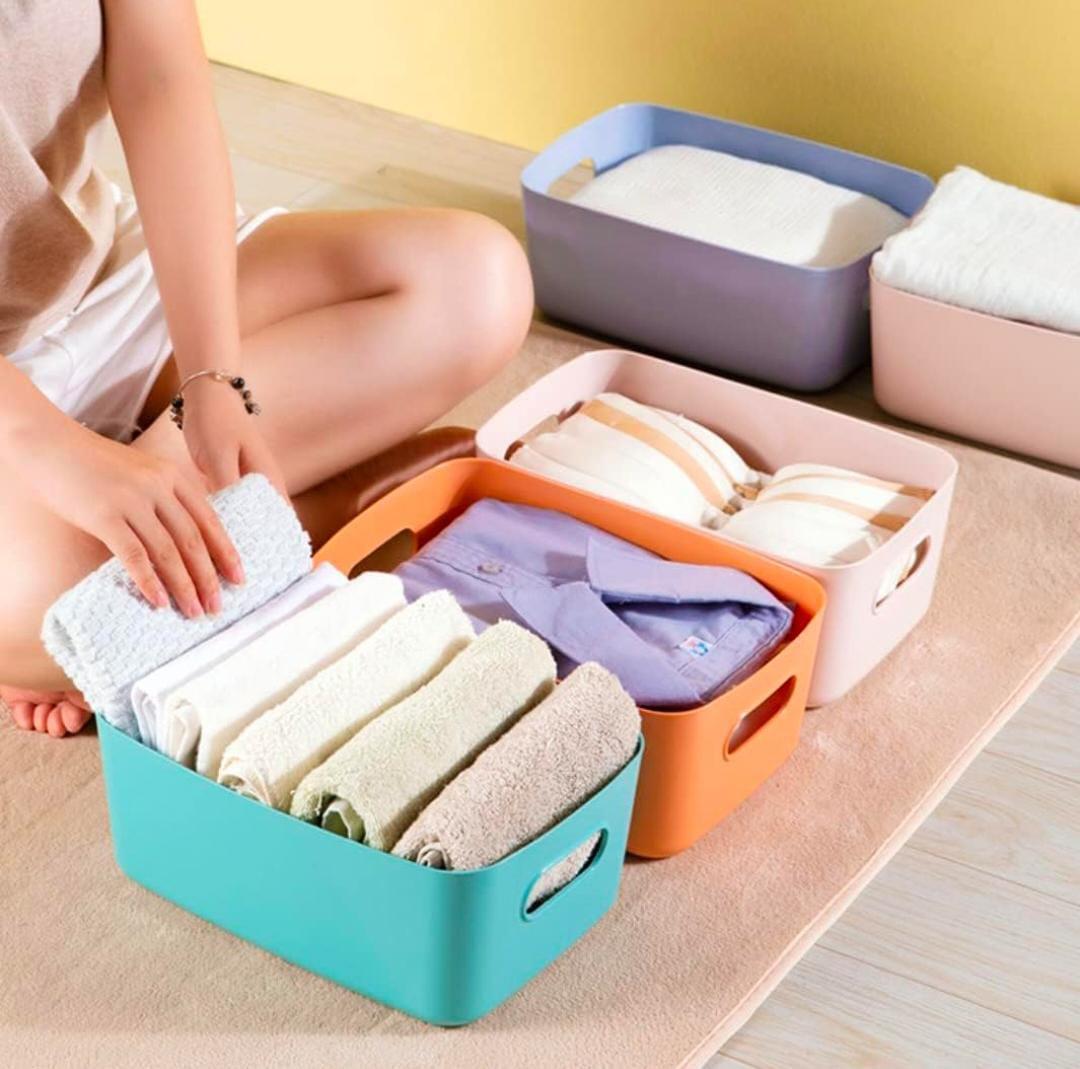 3 Pieces Multipurpose Plastic Storage Basket 07ufrb-rm