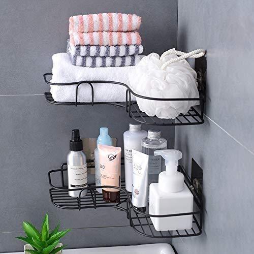 Kitchen Organiser Corner Shelf - Wall Mount Stainless Steel Storage Rack ( Pack of 1 ) 07ufrb-rm
