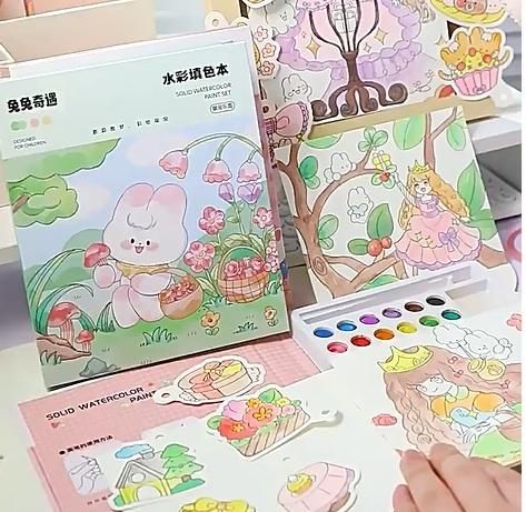 Cartoon Art Coloring Painting Set for Kid's - lorexa