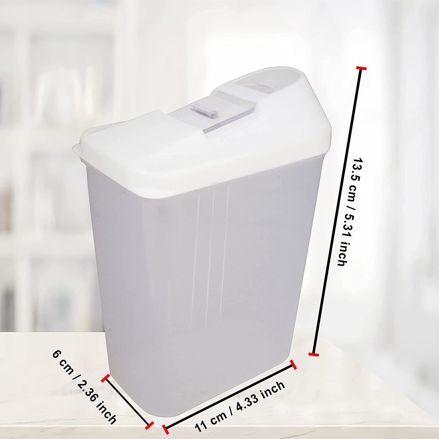 Plastic Dispenser Jar/Container (15x9x22cm) Pack of 6 07ufrb-rm