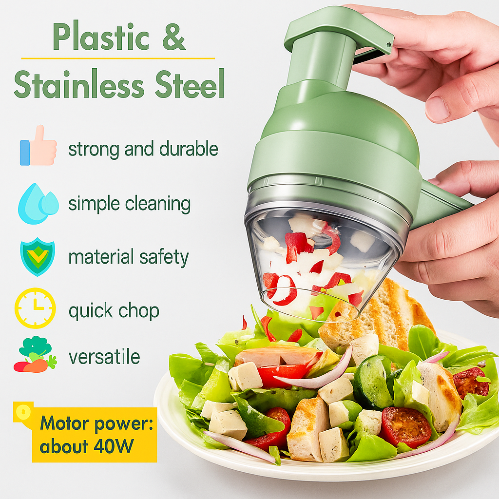 4 in 1 Portable Electric Vegetable Cutter Set Lorexa