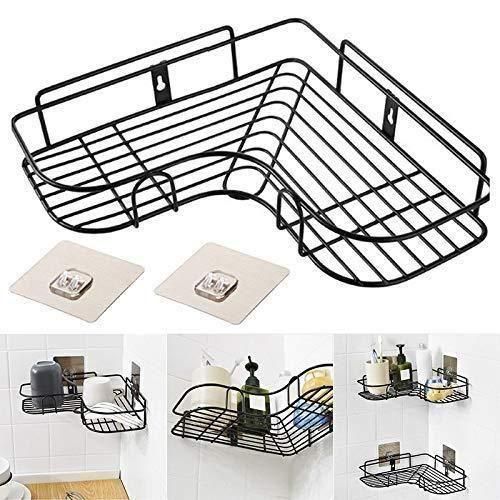 Kitchen Organiser Corner Shelf - Wall Mount Stainless Steel Storage Rack ( Pack of 1 ) 07ufrb-rm