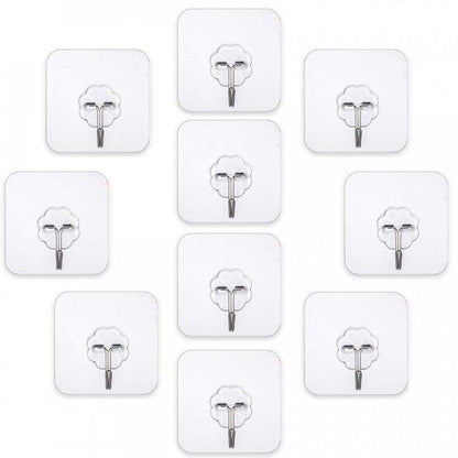 Hooks-Transparent Self Adhesive Hooks Hanger(Pack of 6) 07ufrb-rm