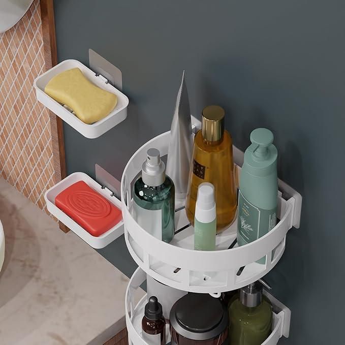Bathroom Shelves with Hooks (Pack of 2) 07ufrb-rm