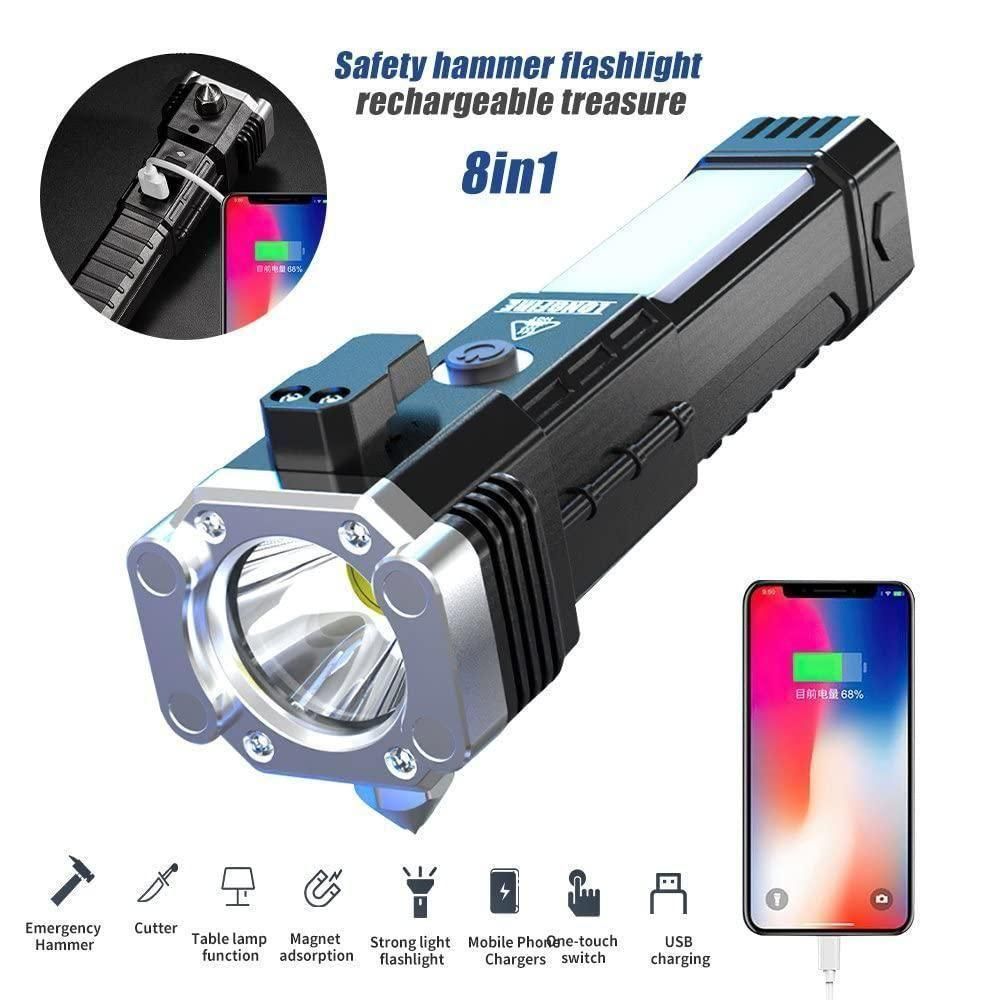 Portable Rechargeable Torch LED Flashlight - lorexa