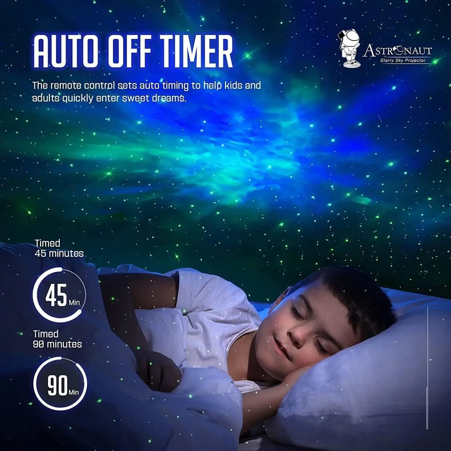 Astronaut Galaxy Projector - 360 Magnetic Head Rotation, Remote Control - lorexa