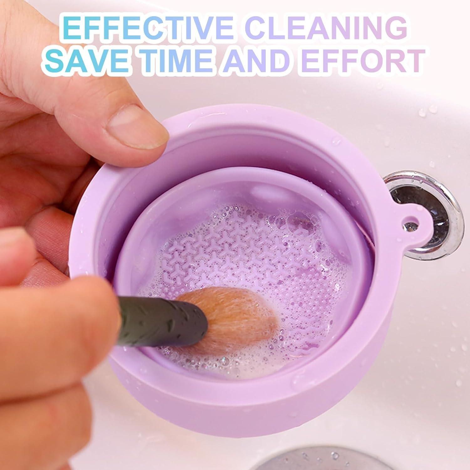 Silicon Makeup Brushes Cleaning Cup 07ufrb-rm