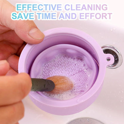 Silicon Makeup Brushes Cleaning Cup 07ufrb-rm