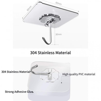 Hooks-Transparent Self Adhesive Hooks Hanger(Pack of 6) 07ufrb-rm