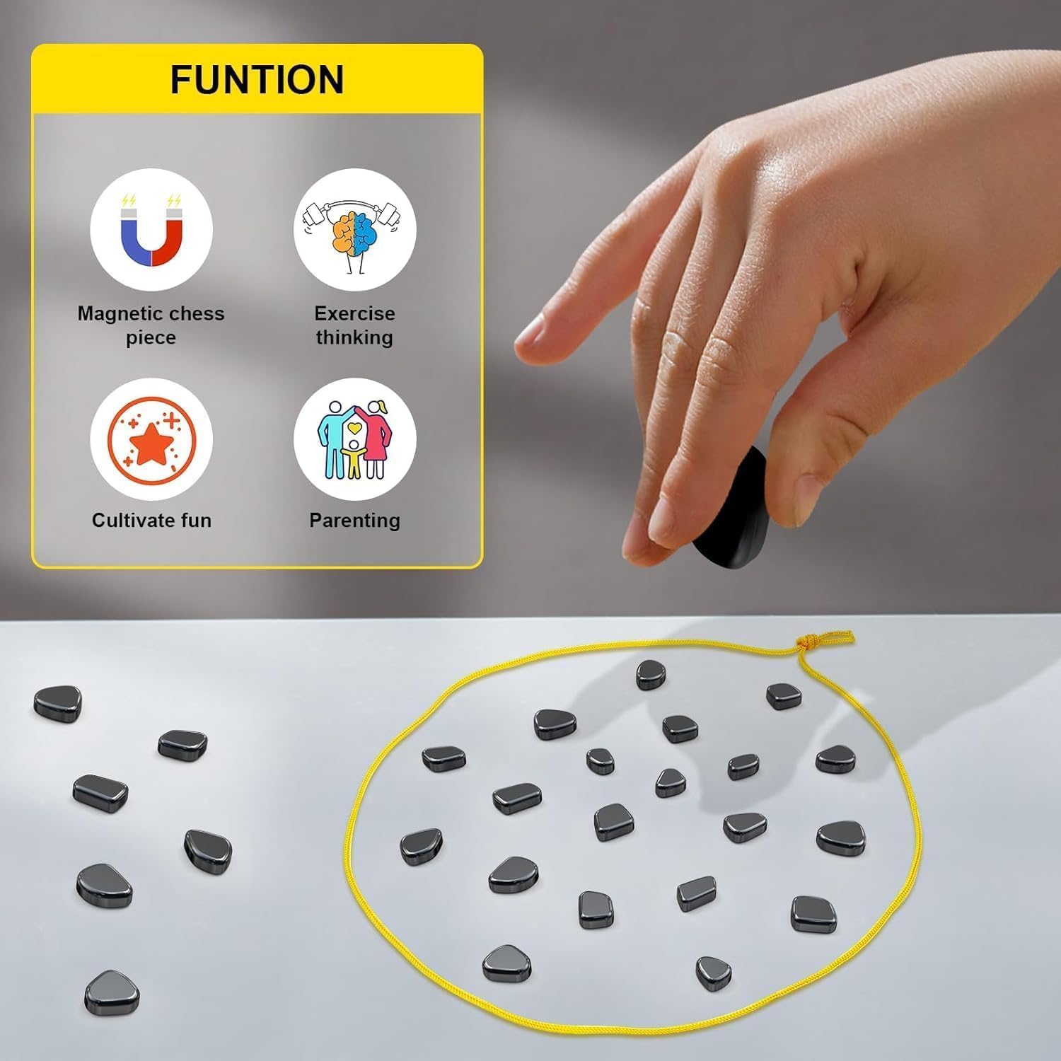 Cluster Magnet Board Game – Fun Family Puzzle, Travel Friendly, Educational Gift for Kids & Adults Lorexa