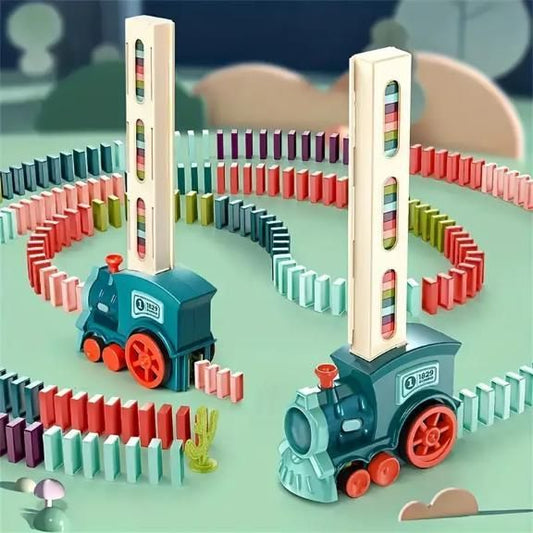 Train Toy Domino Set for Kids BPA Free Plastic with Sound Effects - lorexa