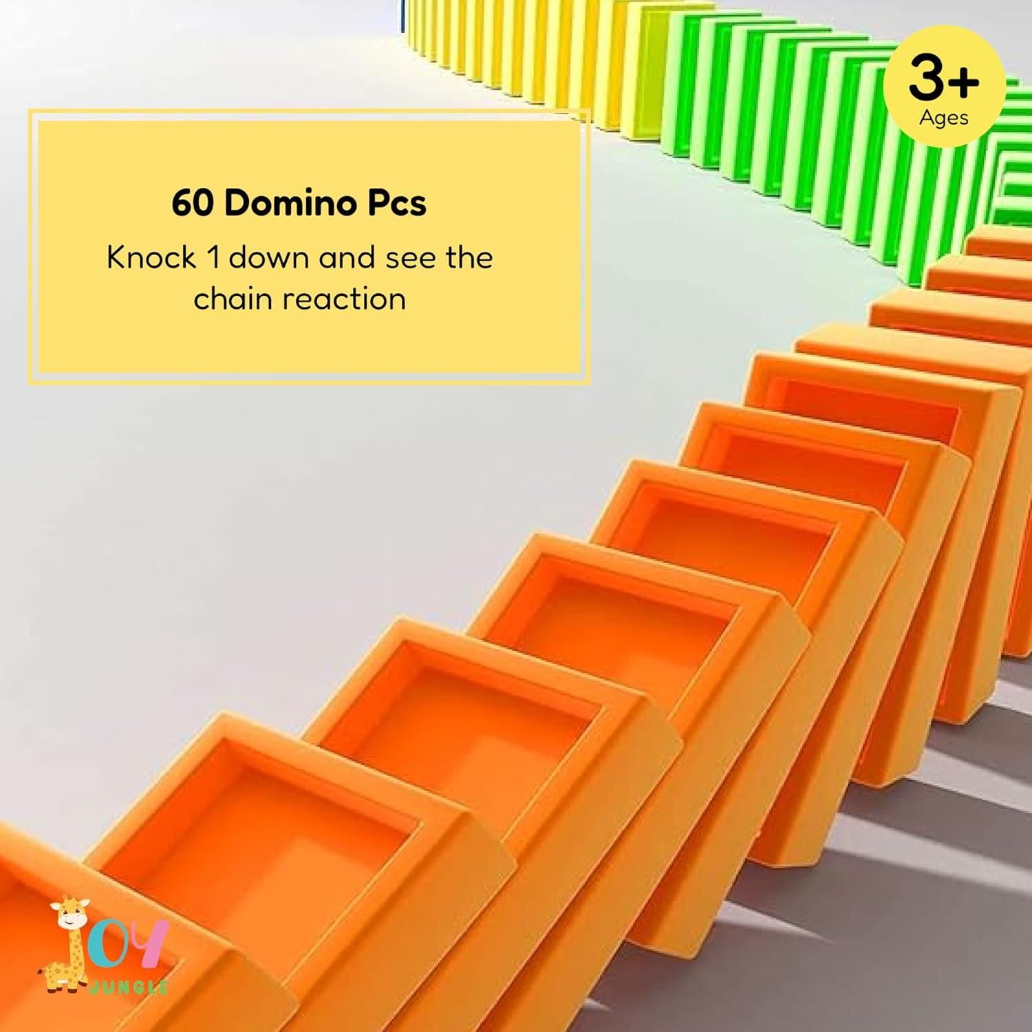 Train Toy Domino Set for Kids BPA Free Plastic with Sound Effects - lorexa