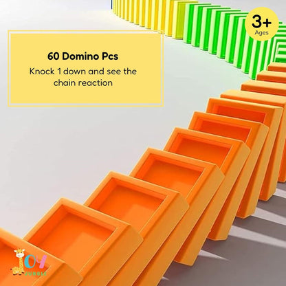 Train Toy Domino Set for Kids BPA Free Plastic with Sound Effects - lorexa