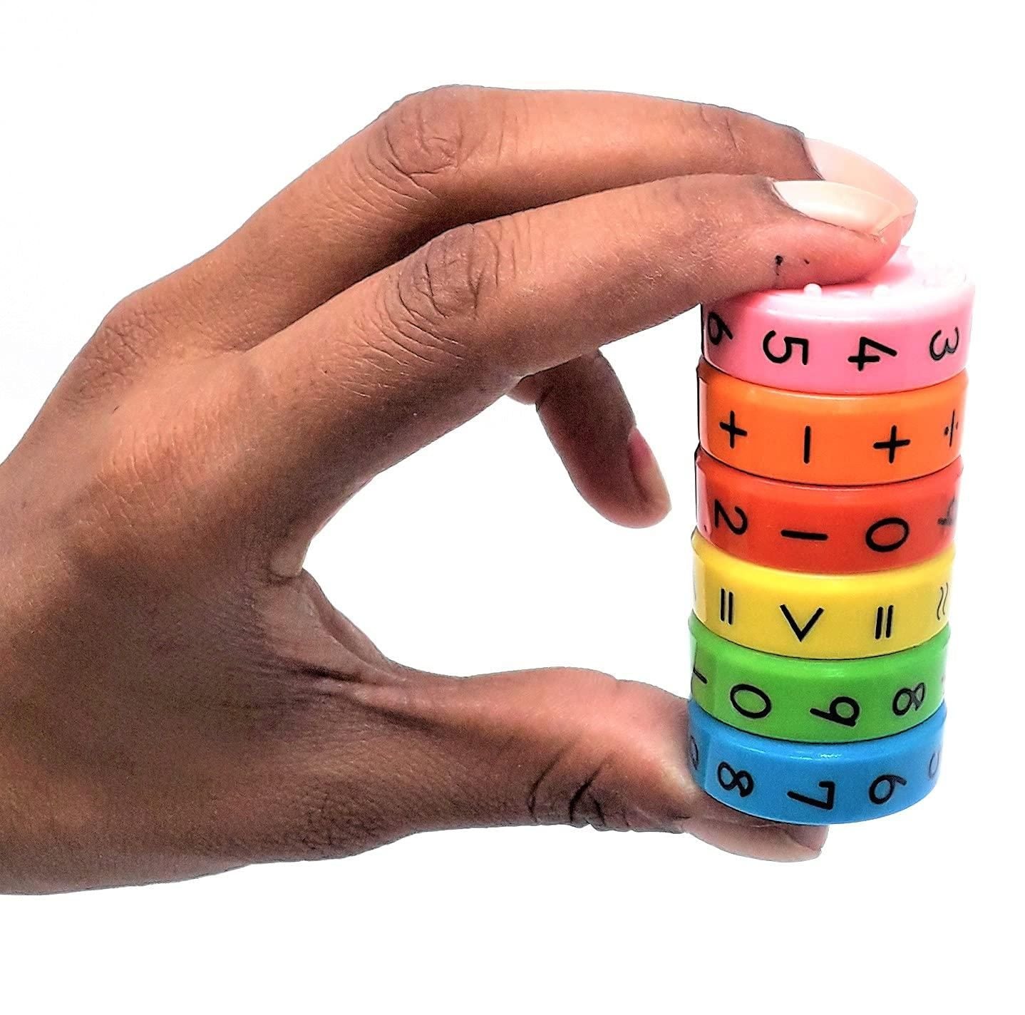 Math Cylinder Circular Shape Educational Abacus Puzzle - lorexa