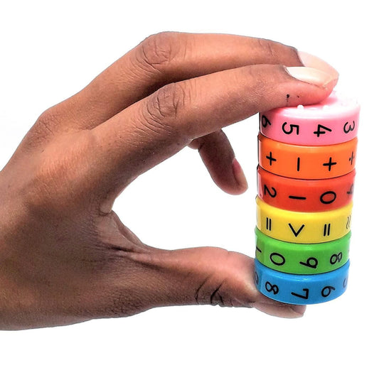 Math Cylinder Circular Shape Educational Abacus Puzzle - lorexa