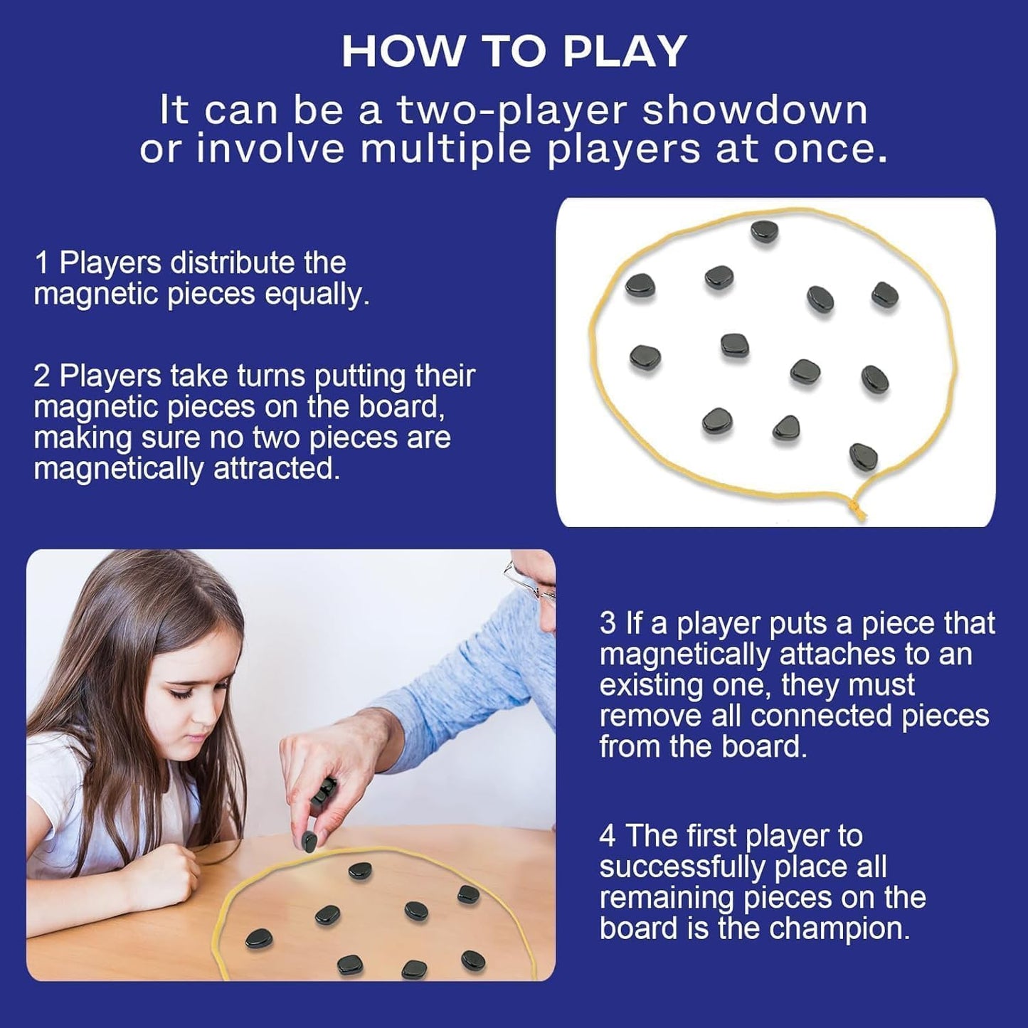 Cluster Magnet Board Game – Fun Family Puzzle, Travel Friendly, Educational Gift for Kids & Adults Lorexa