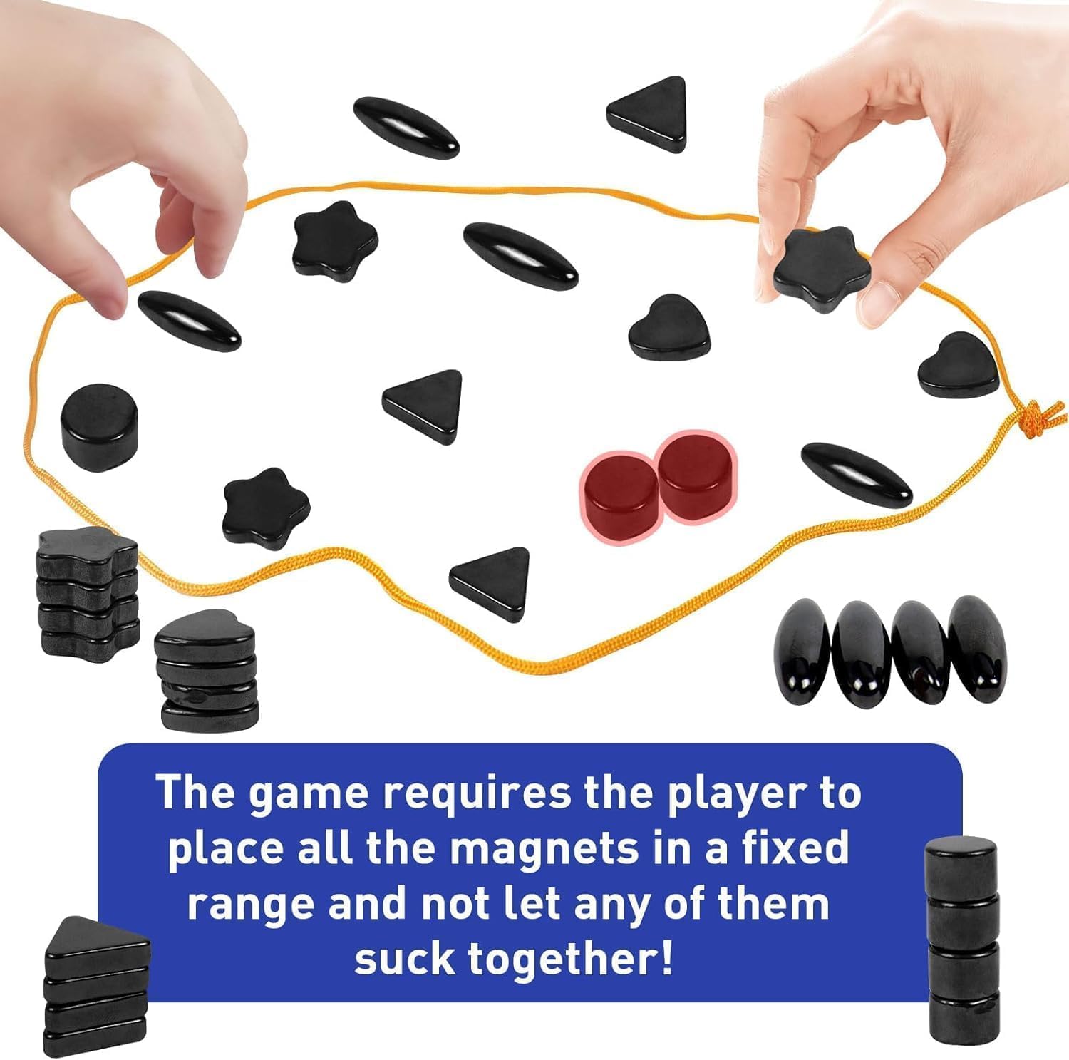 Cluster Magnet Board Game – Fun Family Puzzle, Travel Friendly, Educational Gift for Kids & Adults Lorexa