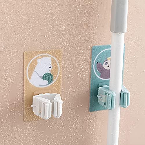 Mop Broom Holder-Wall Mounted Cartoon Mop, Broom Holders(Pack of 2) 07ufrb-rm