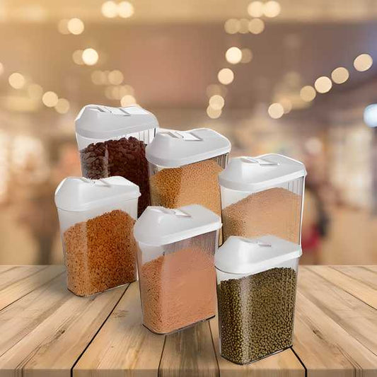 Plastic Dispenser Jar/Container (15x9x22cm) Pack of 6 07ufrb-rm