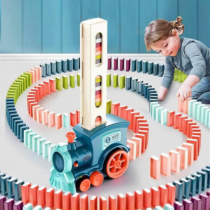 Train Toy Domino Set for Kids BPA Free Plastic with Sound Effects - lorexa