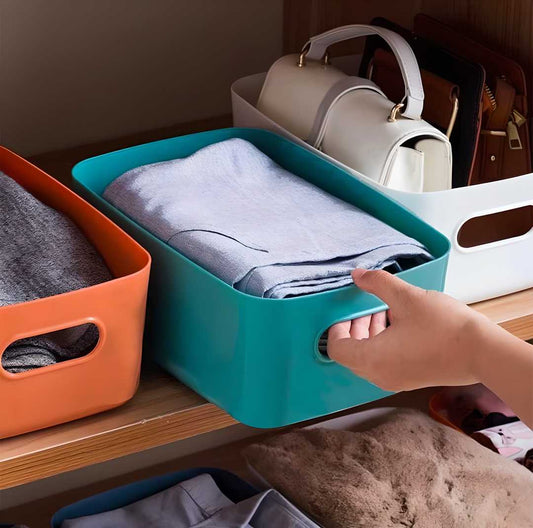 3 Pieces Multipurpose Plastic Storage Basket 07ufrb-rm