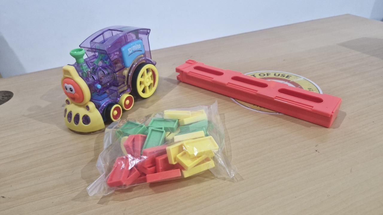 Train Toy Domino Set for Kids BPA Free Plastic with Sound Effects - lorexa