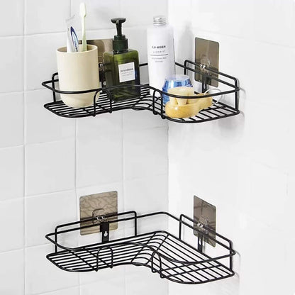 Kitchen Organiser Corner Shelf - Wall Mount Stainless Steel Storage Rack ( Pack of 1 ) 07ufrb-rm