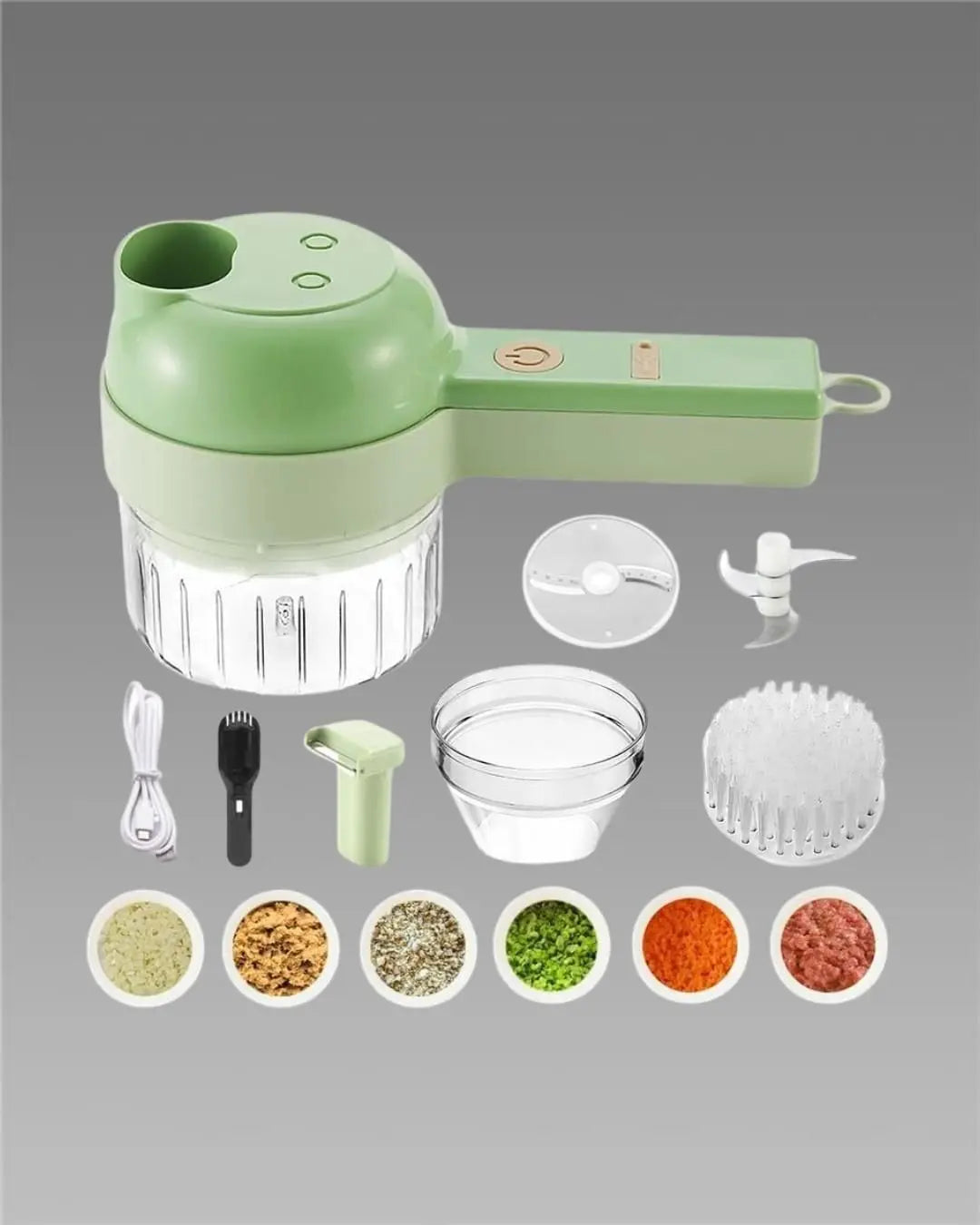 4 in 1 Portable Electric Vegetable Cutter Set - lorexa