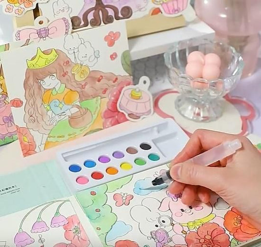 Cartoon Art Coloring Painting Set for Kid's - lorexa