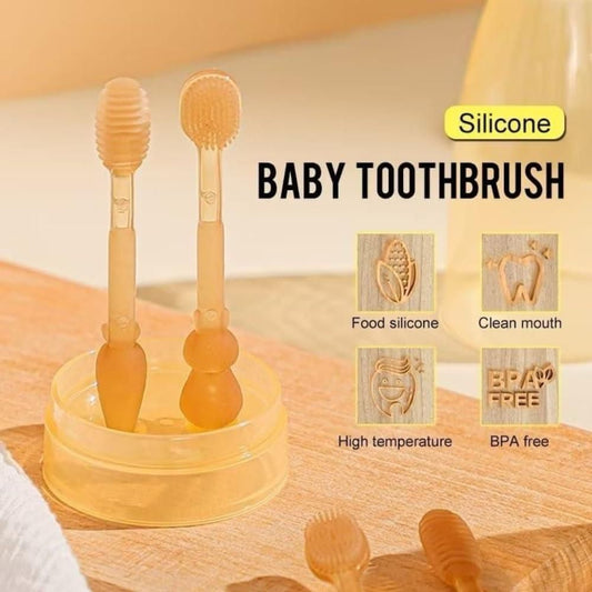 Soft Silicone Bristle Oral Care Toothbrush For Baby - lorexa